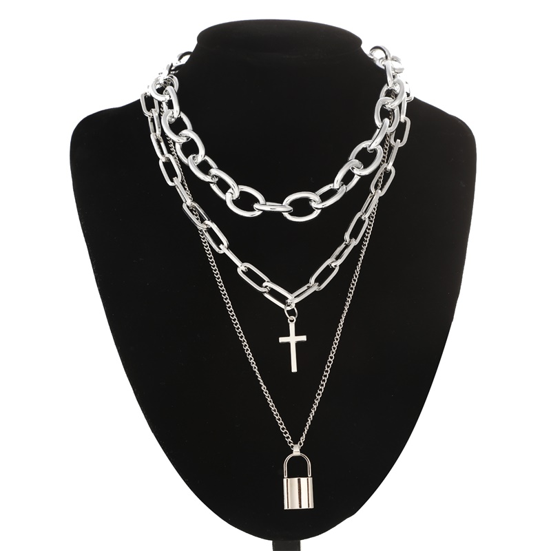Men Accessories Neck Chain - Многослойная гранж Эстетическая бижутерия винтажная цепочка