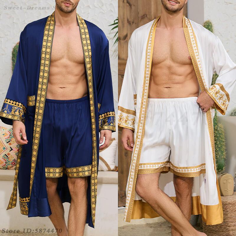 Men'S Kimono Accessories - Мужской длинный халат, пижамный комплект, халат