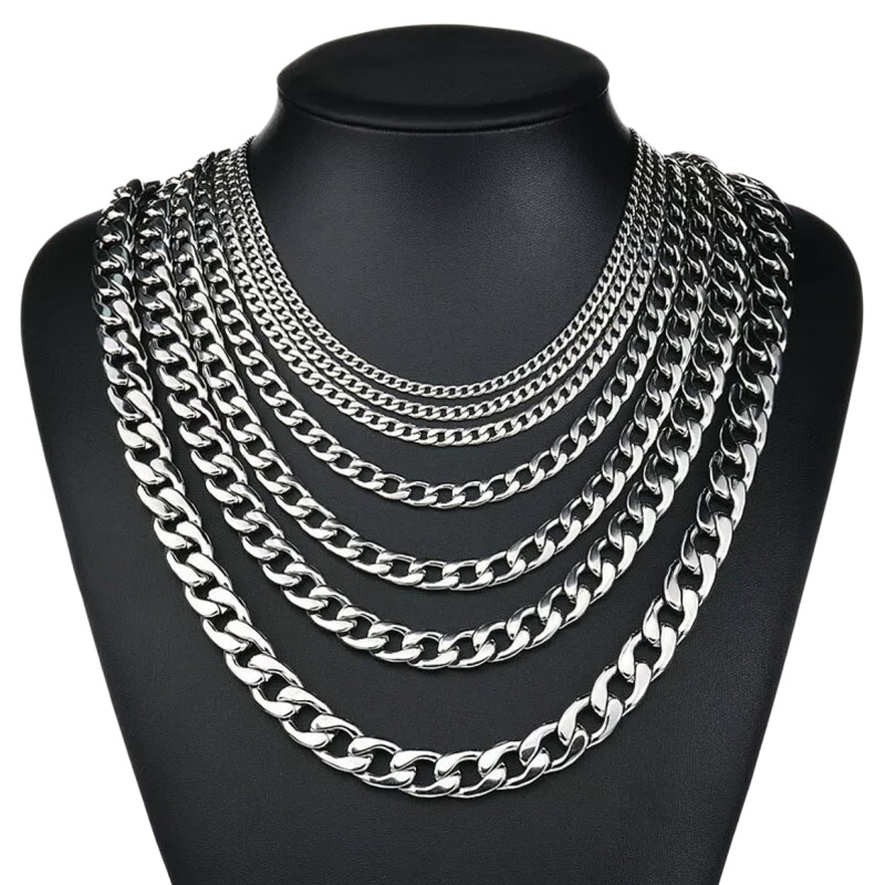 Men Accessories Neck Chain - YQ 3 мм-10 мм кубинская цепочка